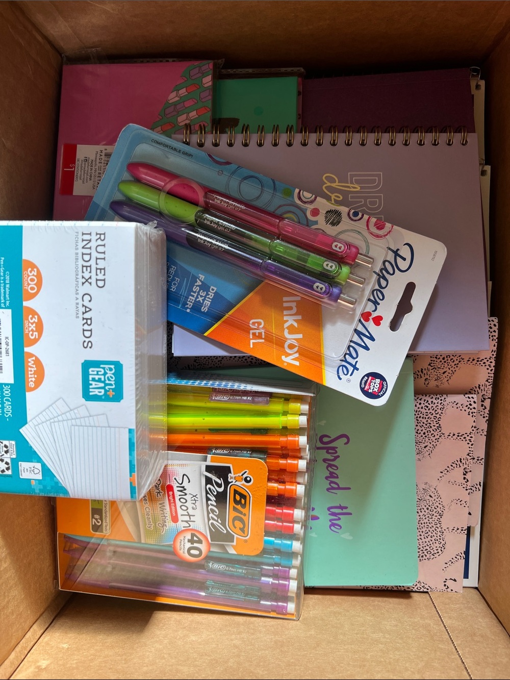 Paper Mate InkJoy & Bic Pen Set with Colorful Notebooks